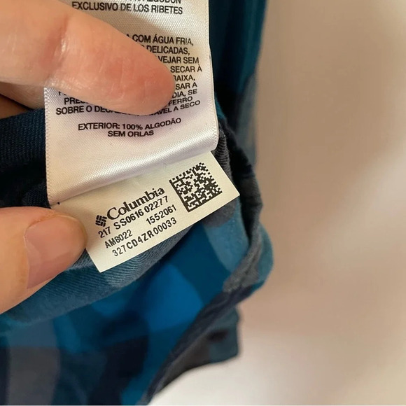 Columbia Out and Back™ II Long Sleeve Button Up Shirt Blue Size Medium - Picture 5 of 7